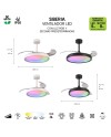 ***OFER/DES*** SIBERIA * PLAFÓN / VENTILADOR - NEGRO D43